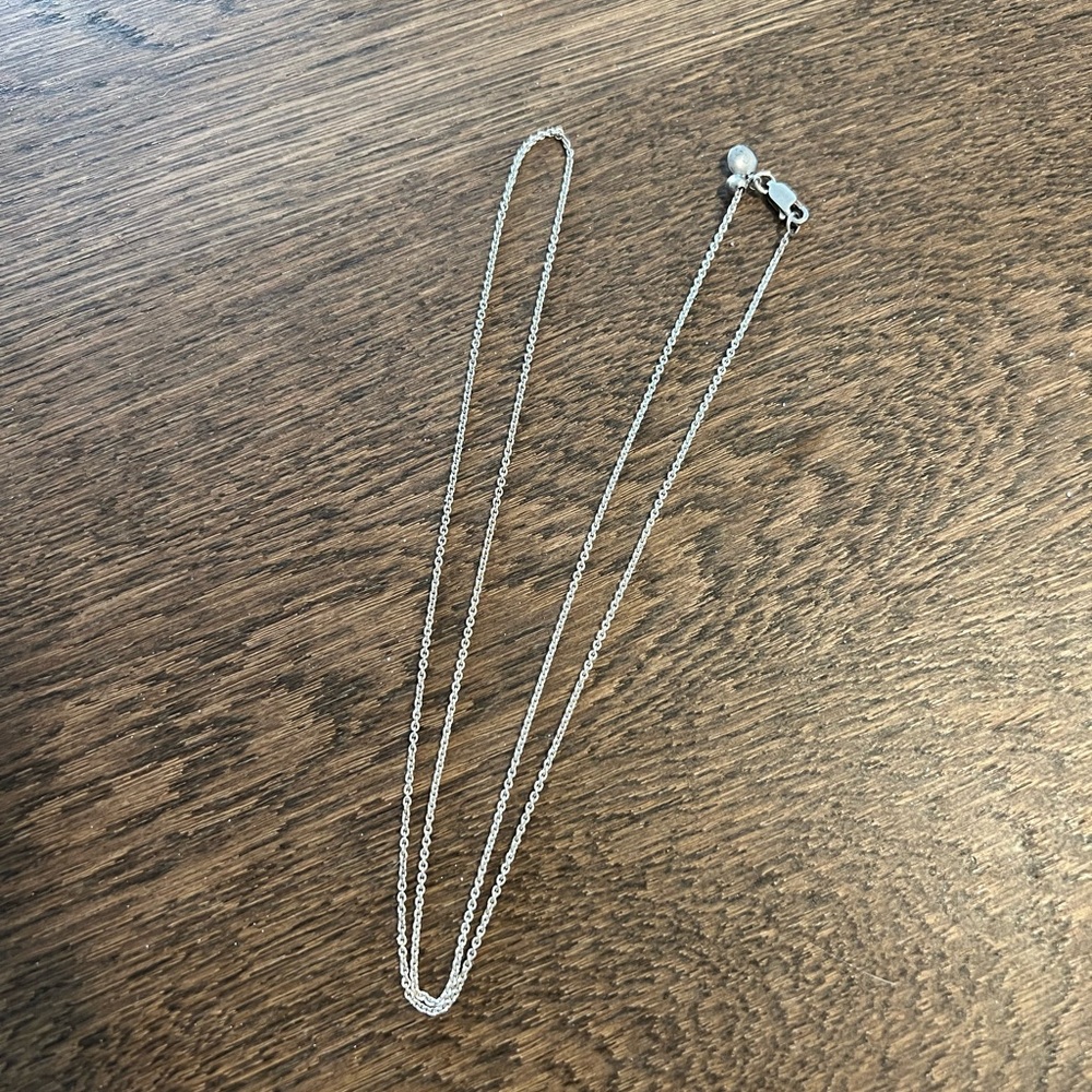 Monica Vinader Sterling Silver Fine Chain Necklace 24" EUC